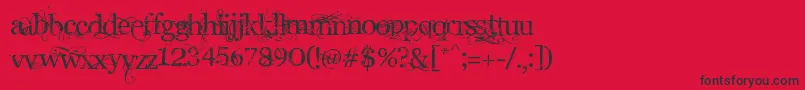 Angelic Font – Black Fonts on Red Background