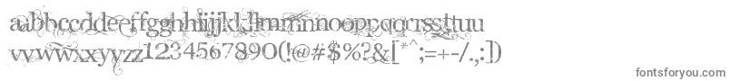 Angelic-Schriftart – Graue Schriften auf weißem Hintergrund