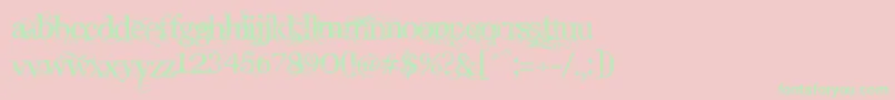 Angelic Font – Green Fonts on Pink Background