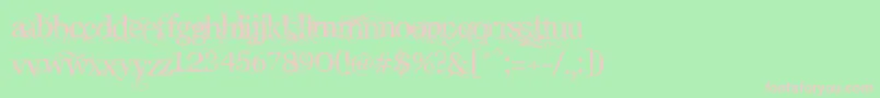 Angelic Font – Pink Fonts on Green Background