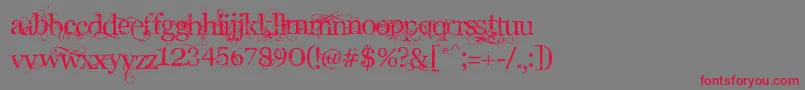 Angelic Font – Red Fonts on Gray Background