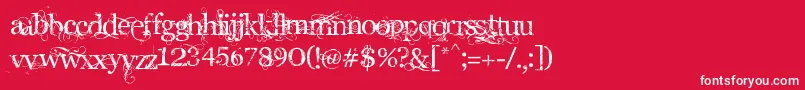 Angelic Font – White Fonts on Red Background