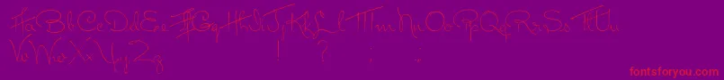 Dreamer Font – Red Fonts on Purple Background
