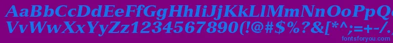 NuanceBlackSsiBlackItalic Font – Blue Fonts on Purple Background