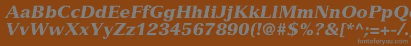 NuanceBlackSsiBlackItalic-Schriftart – Graue Schriften auf braunem Hintergrund