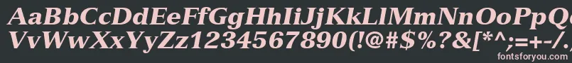 NuanceBlackSsiBlackItalic Font – Pink Fonts on Black Background