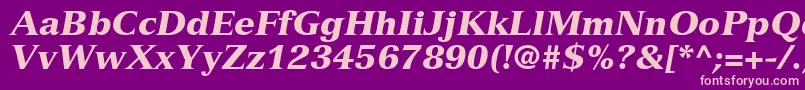 NuanceBlackSsiBlackItalic Font – Pink Fonts on Purple Background