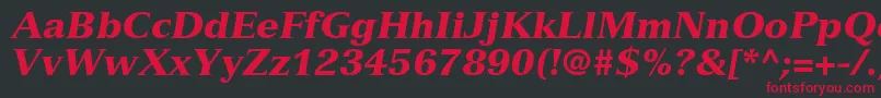 NuanceBlackSsiBlackItalic Font – Red Fonts on Black Background