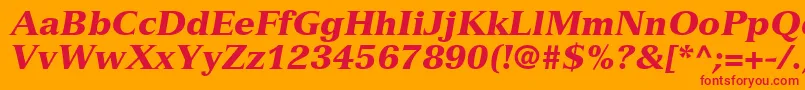 フォントNuanceBlackSsiBlackItalic – オレンジの背景に赤い文字