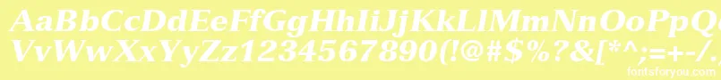 NuanceBlackSsiBlackItalic Font – White Fonts on Yellow Background