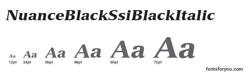 NuanceBlackSsiBlackItalic Font Sizes