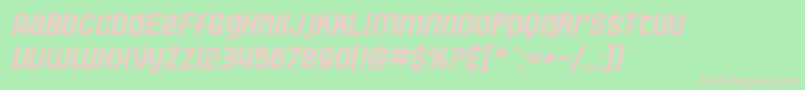 SfSpeedwaystarOblique Font – Pink Fonts on Green Background