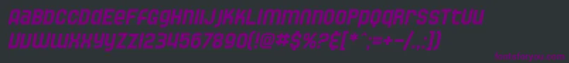 フォントSfSpeedwaystarOblique – 黒い背景に紫のフォント