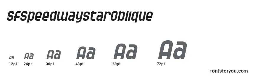 Размеры шрифта SfSpeedwaystarOblique