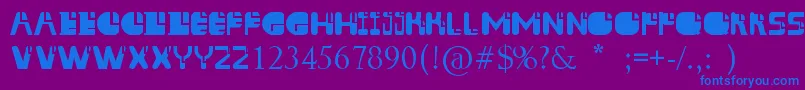 Aissur Font – Blue Fonts on Purple Background