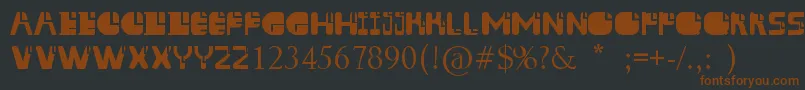 Шрифт Aissur – коричневые шрифты на чёрном фоне
