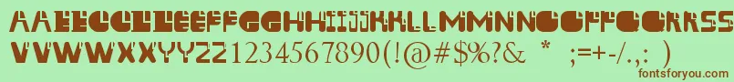 Aissur Font – Brown Fonts on Green Background