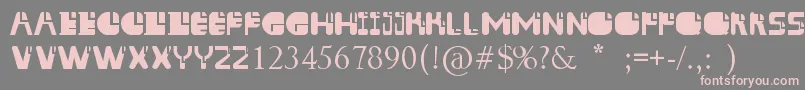 Aissur-Schriftart – Rosa Schriften auf grauem Hintergrund