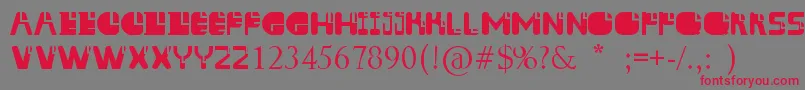Saiba mais sobre a fonte Aissur Fonte Aissur – fontes vermelhas em um fundo cinza