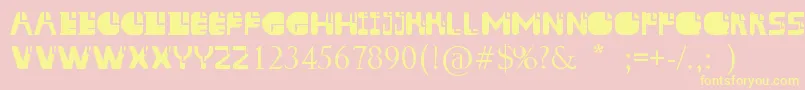 Aissur Font – Yellow Fonts on Pink Background