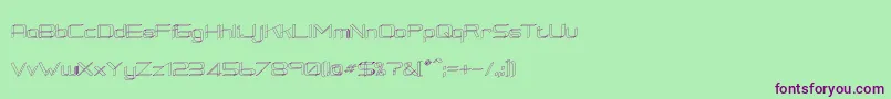 RmSquarial3D-Schriftart – Violette Schriften auf grünem Hintergrund