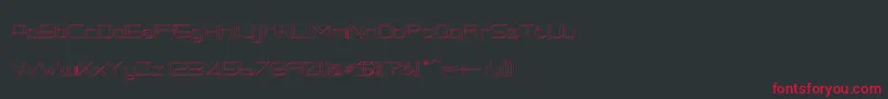 Шрифт RmSquarial3D – красные шрифты на чёрном фоне