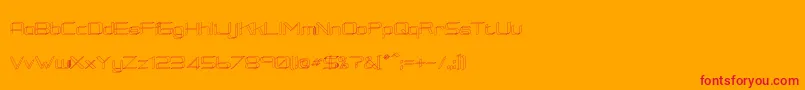 Шрифт RmSquarial3D – красные шрифты на оранжевом фоне