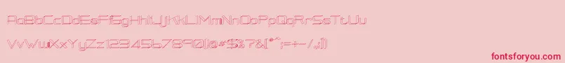 RmSquarial3D Font – Red Fonts on Pink Background