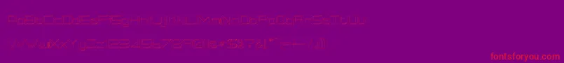 RmSquarial3D-fontti – punaiset fontit violetilla taustalla