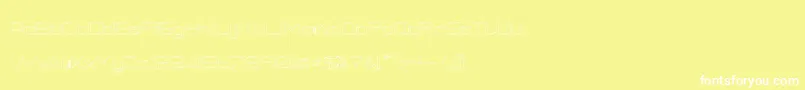 Police RmSquarial3D – polices blanches sur fond jaune