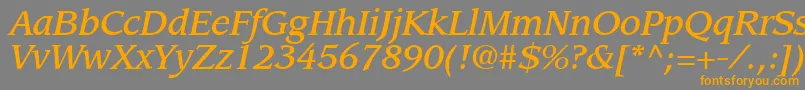 AdvisorMediumSsiMediumItalic Font – Orange Fonts on Gray Background