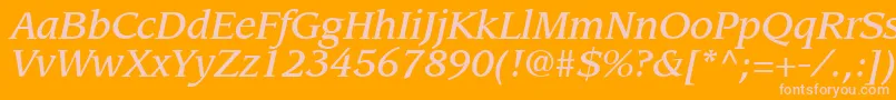 AdvisorMediumSsiMediumItalic Font – Pink Fonts on Orange Background