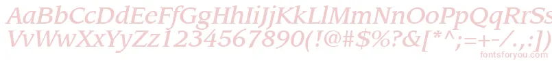 AdvisorMediumSsiMediumItalic Font – Pink Fonts on White Background