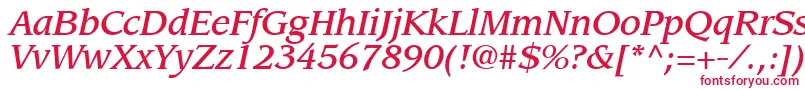 フォントAdvisorMediumSsiMediumItalic – 赤い文字