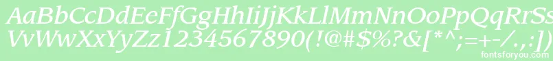 AdvisorMediumSsiMediumItalic Font – White Fonts on Green Background