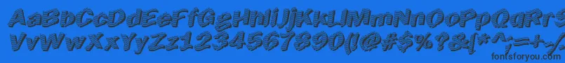 フォントEarltik – 黒い文字の青い背景