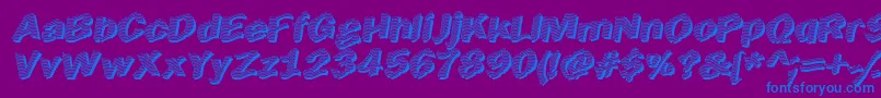 Earltik-fontti – siniset fontit violetilla taustalla