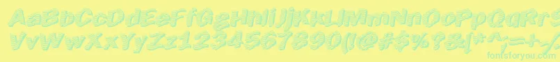 Earltik Font – Green Fonts on Yellow Background