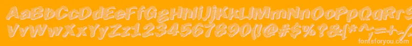 Earltik Font – Pink Fonts on Orange Background