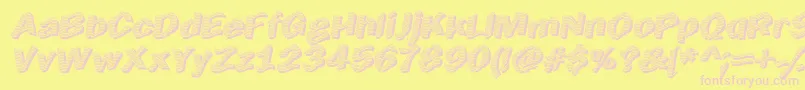 Earltik Font – Pink Fonts on Yellow Background