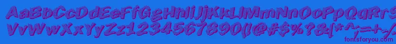 Earltik Font – Purple Fonts on Blue Background