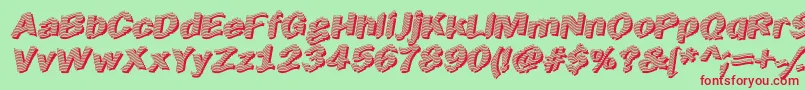 Earltik Font – Red Fonts on Green Background