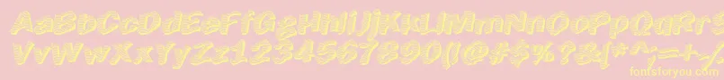 Earltik Font – Yellow Fonts on Pink Background