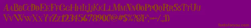 Quincy Font – Brown Fonts on Purple Background