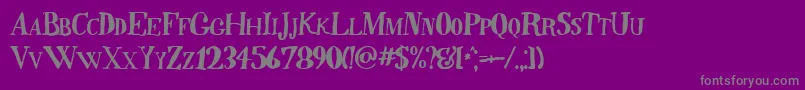 Quincy Font – Gray Fonts on Purple Background