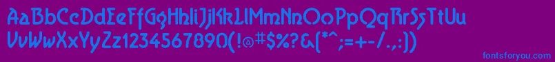 Więcej informacji o czcionce AeroliteBold Czcionka AeroliteBold – niebieskie czcionki na fioletowym tle
