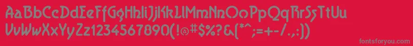 AeroliteBold Font – Gray Fonts on Red Background