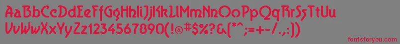 AeroliteBold Font – Red Fonts on Gray Background