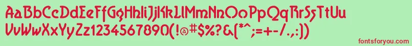 AeroliteBold Font – Red Fonts on Green Background