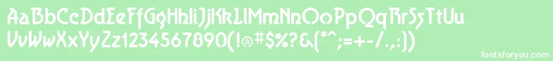 AeroliteBold Font – White Fonts on Green Background